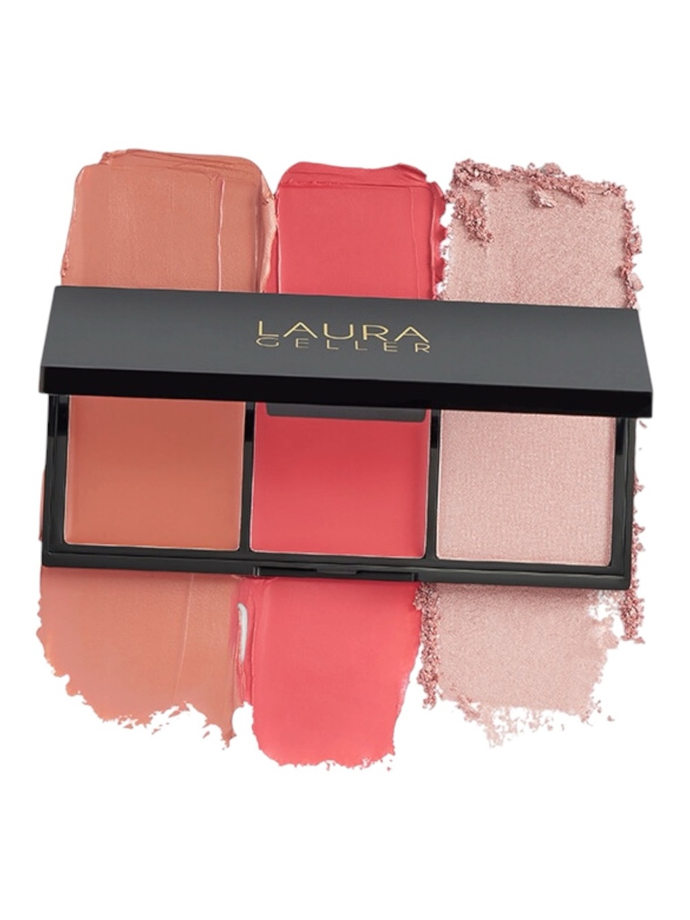 Laura Geller Made to Multitask Eye Lip Cheek Face Palette Think Pink Cream